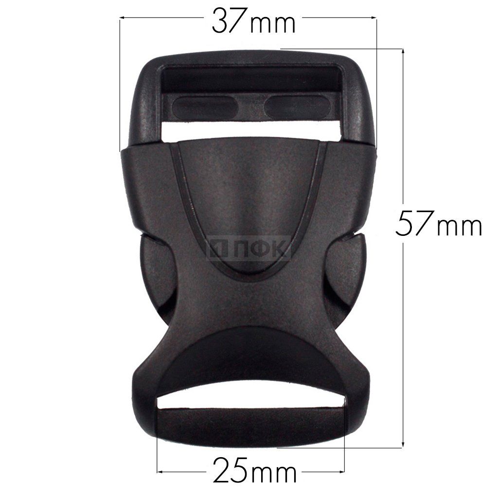 Фастекс Ф-125 (защелка-трезубец) ПФЛ 25мм цв черный (уп 1000шт) — ПФКР Фастекс Ф-125 (защелка-трезубец) ПФЛ 25мм цв черный (уп 1000шт)