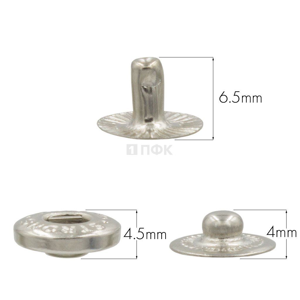 3 Части кнопки для одежды 12,5мм Альфа латунь цв никель (уп 1440шт) STRONG — ПФКР 3 Части кнопки для одежды 12,5мм Альфа латунь цв никель (уп 1440шт) STRONG