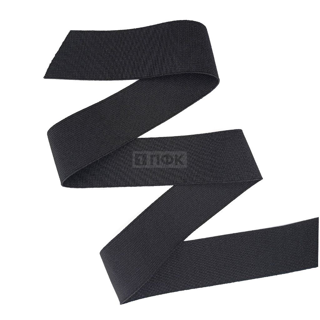 Резинка тканая 40мм 28 гр/м арт.ТРС цв черный (уп 40м/800м)