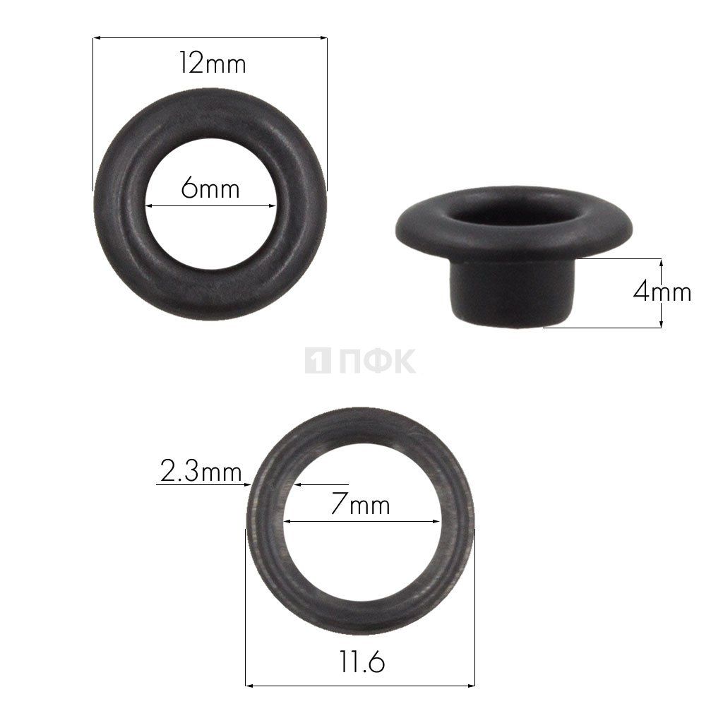 Люверсы №4 6мм сталь цв оксид (уп 5000шт) — ПФКР Люверсы №4 6мм сталь цв оксид (уп 5000шт)