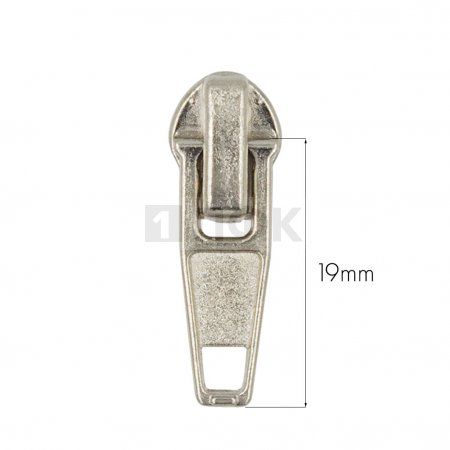Бегунок для спиральной (витой) молнии тип 3 автомат цв никель (уп 2500шт/25000шт) 1.5гр