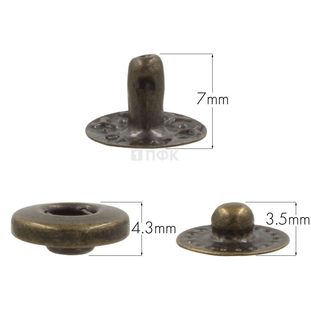 3 Части кнопки для одежды 12,5мм Альфа латунь цв антик (уп 1440шт) NEW STAR — ПФКР 3 Части кнопки для одежды 12,5мм Альфа латунь цв антик (уп 1440шт) NEW STAR