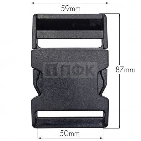 Фастекс (защелка-трезубец) ПП 50мм цв черный (уп 1020шт) Фастекс (защелка-трезубец) ПП 50мм цв черный (уп 1020шт)