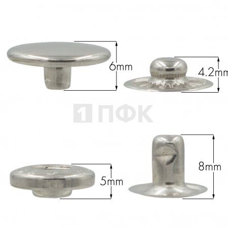 Кнопка для одежды 15мм Альфа нерж цв никель (уп 720шт) STORM Кнопка для одежды 15мм Альфа нерж цв никель (уп 720шт) STORM