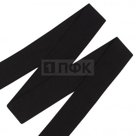 Резинка вязаная 60мм 28,35 гр/м цв черный (уп 50м/200м) РБ