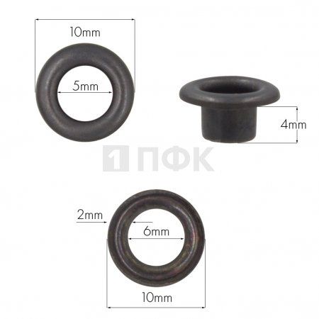 Люверсы №3 5мм сталь эконом цв оксид (уп 5000шт/100000шт) 