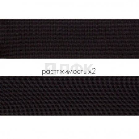 Резинка тканая 35мм 21 гр/м цв черный (уп 50м/250м)