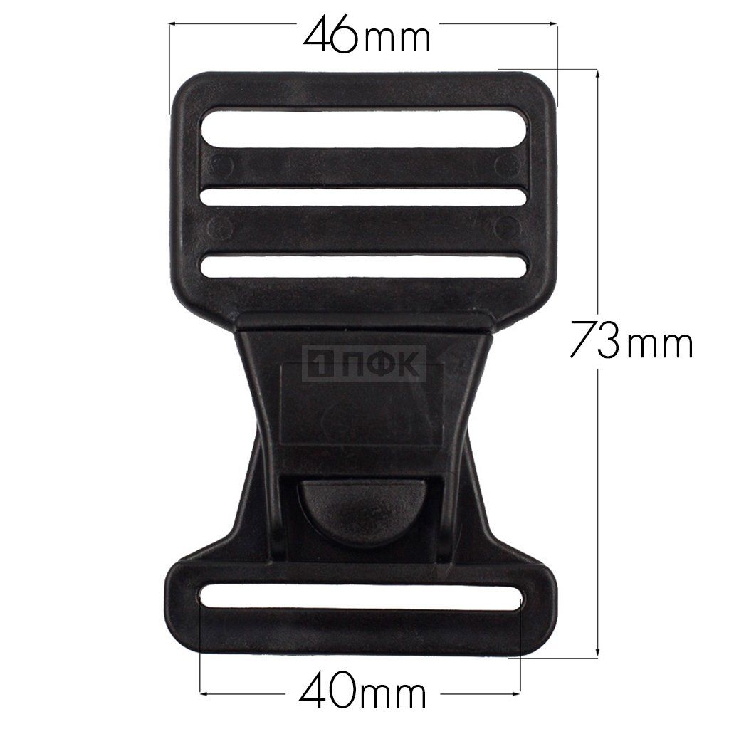 Фастекс Ф-40/5 (защелка-трезубец) ПФЛ 40мм цв черный (уп 1000шт) — ПФКР Фастекс Ф-40/5 (защелка-трезубец) ПФЛ 40мм цв черный (уп 1000шт)