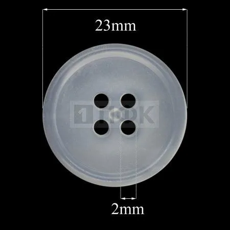 Пуговица КЛ 23-4 ПП 23мм цв прозрачный (уп 1000шт)