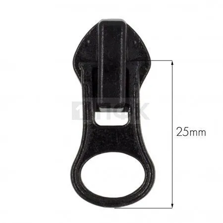 Бегунок для спиральной (витой) молнии тип 8 автомат ГРУША цв 322 черный (уп 500шт/5000шт)