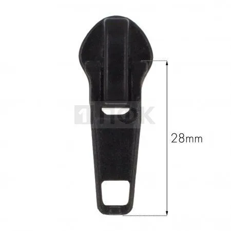 Бегунок для спиральной (витой) молнии тип 8 автомат цв 322 черный (уп 500шт/5000шт)