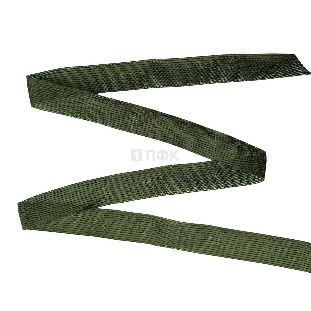Лента (тесьма) окантовочная 22мм  2,4 гр цв 328 хаки (уп 100м/1000м)