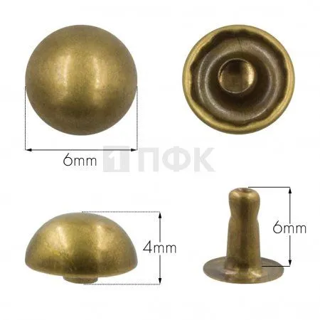 Хольнитен 6x6мм сфера цв антик (уп 2000шт) Хольнитен 6x6мм сфера цв антик (уп 2000шт)