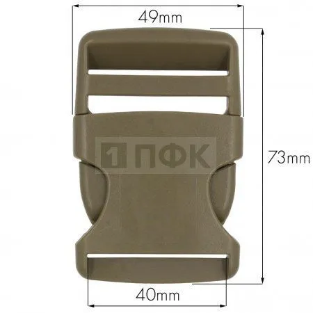 Фастекс A-40 (защелка-трезубец) ПФЛ 40мм цв койот (уп 1000шт)