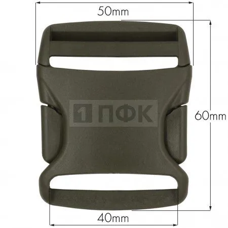 Фастекс ZF-40 (защелка-трезубец) ПФЛ 40мм цв хаки (уп 1000шт)