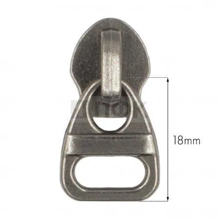 Бегунок для спиральной (витой) молнии тип 8 галант 5D цв никель темн (уп 500шт/5000шт)