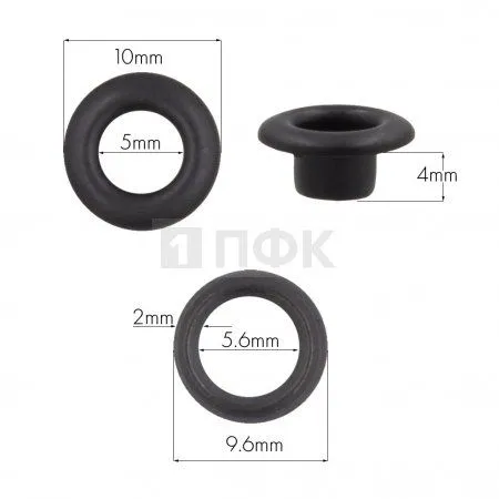 Люверсы №3 5мм латунь цв оксид (уп 5000шт)