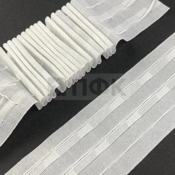 Шторная тесьма 60мм №060 BUZGULU цв белый (рул 50м)