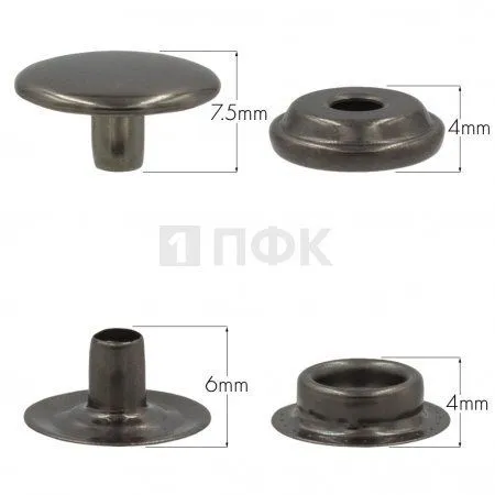 Кнопка для одежды 15мм №61 сталь цв никель тем (уп 720шт) STRONG Кнопка для одежды 15мм №61 сталь цв никель тем (уп 720шт) STRONG