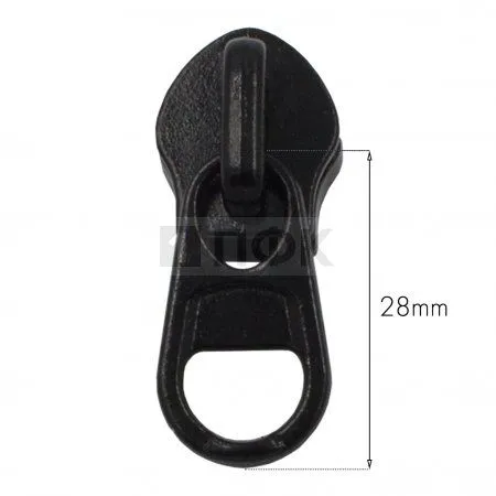 Бегунок для спиральной (витой) молнии тип 10 галант цв 322 черный (уп 250шт/2500шт) РЕВЕРС