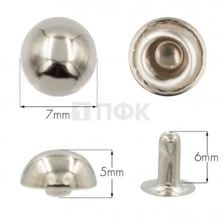 Хольнитен 7x7мм сфера цв никель (уп 2000шт) Хольнитен 7x7мм сфера цв никель (уп 2000шт)