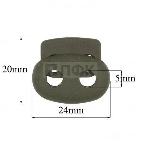 _Фиксатор для шнура 101-Б ПП цв хаки (уп 1000шт)