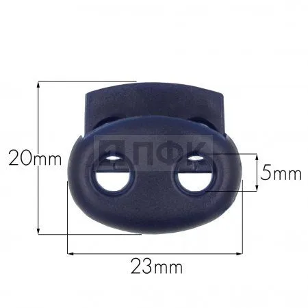 Фиксатор для шнура пластик 8982 цв синий тем (уп 500шт)